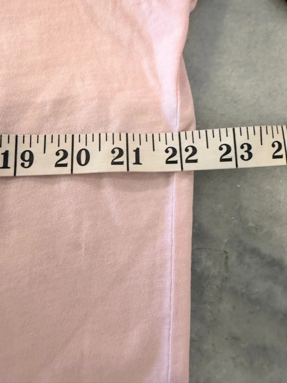 NWOT J. Crew Size 2X Pink Slub Cotton Tee Shirt Short Sleeve Lightweight V Neck